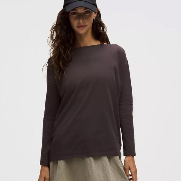 Lululemon Back in Action Long Sleeve - Dark Purple - Size 6 - Picture 8 of 8